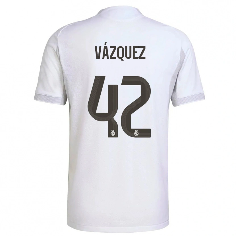 Danxen Women Erik Vázquez #42 White Yellow Home Jersey 2025/26 T-Shirt