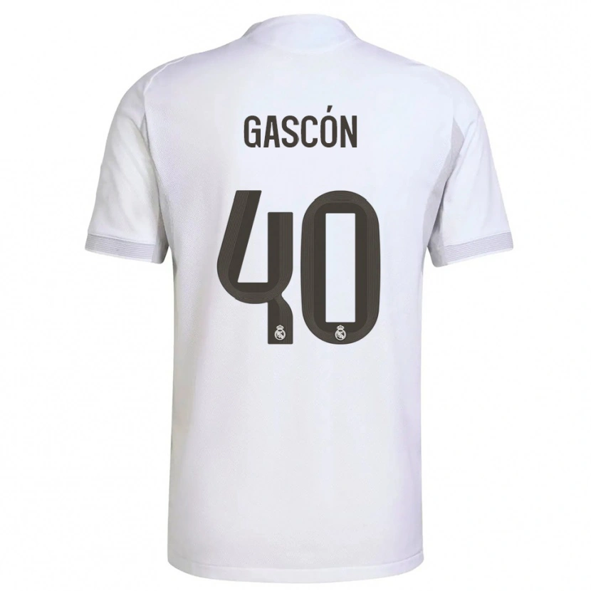 Danxen Women Ignacio Gascón #40 White Yellow Home Jersey 2025/26 T-Shirt