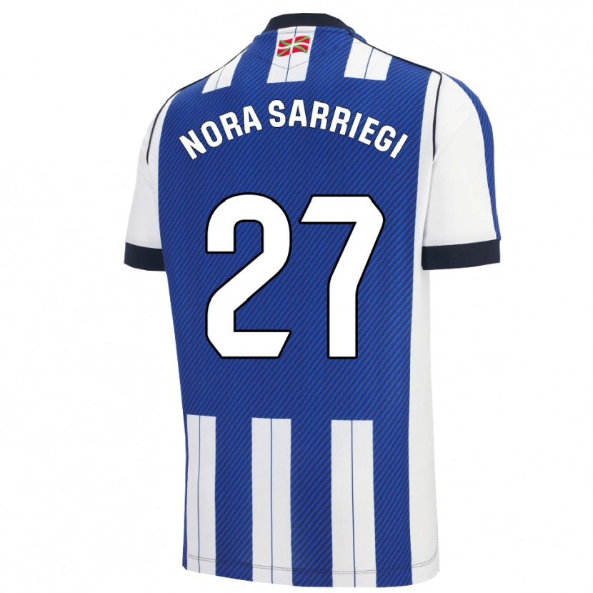 Danxen Women Nora Sarriegi Galdos #27 Blue White Home Jersey 2025/26 T-Shirt