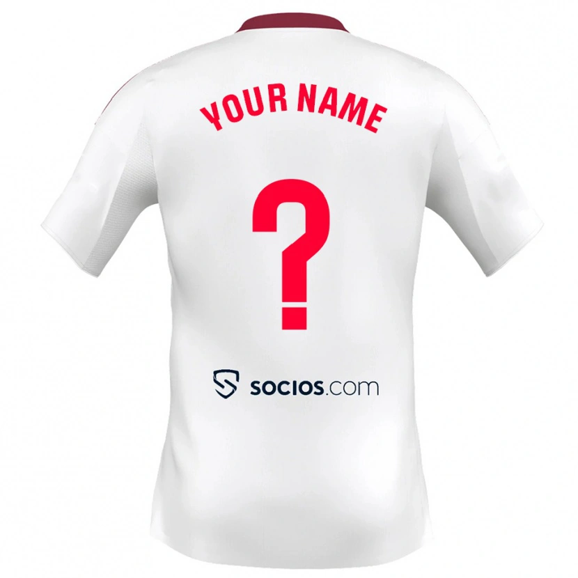 Danxen Women Your Name #0 White Red Home Jersey 2025/26 T-Shirt