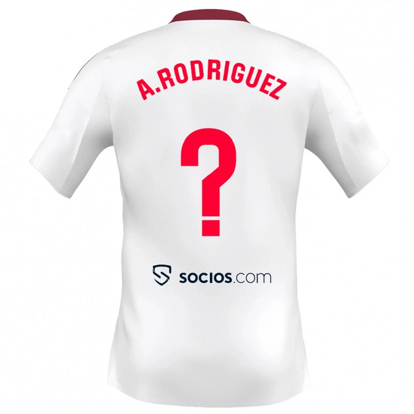 Danxen Women Ángel Rodríguez #0 White Red Home Jersey 2025/26 T-Shirt