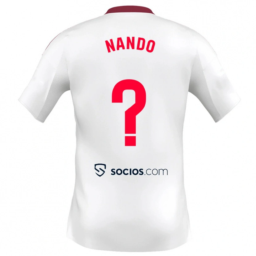 Danxen Women Nando Sánchez #0 White Red Home Jersey 2025/26 T-Shirt