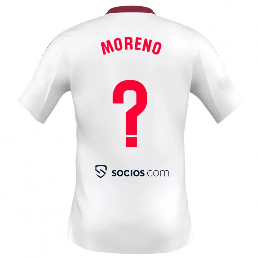 Danxen Women Jorge Moreno #0 White Red Home Jersey 2025/26 T-Shirt