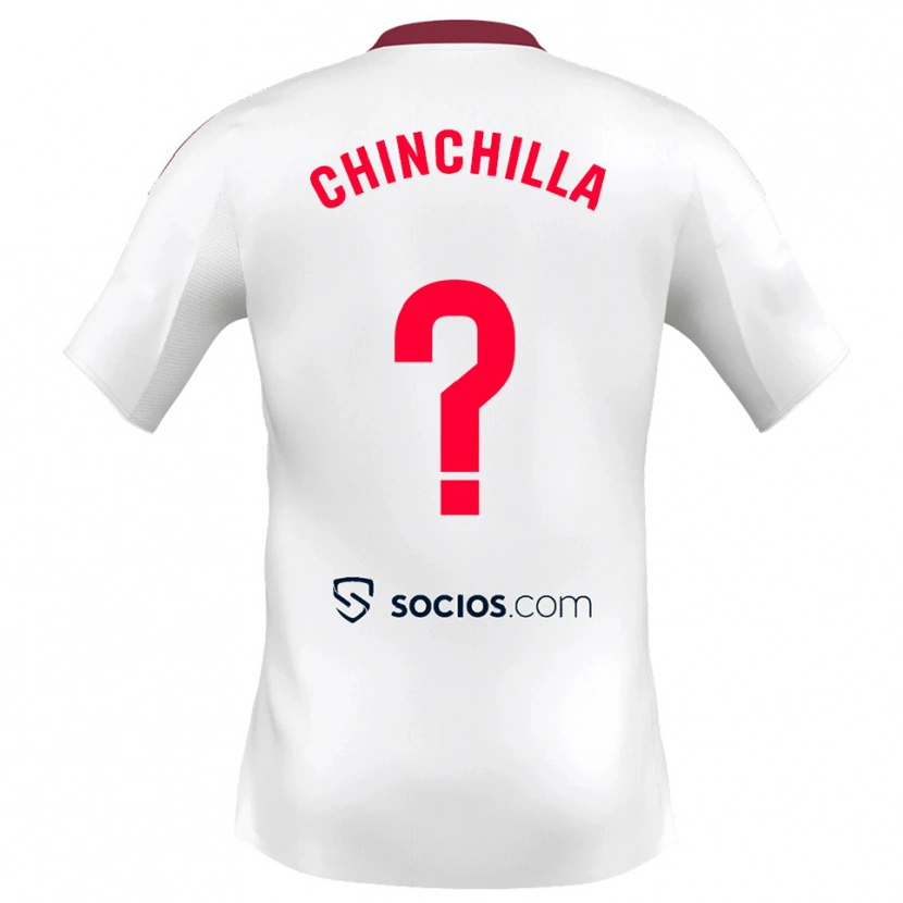 Danxen Women Gustavo Chinchilla #0 White Red Home Jersey 2025/26 T-Shirt