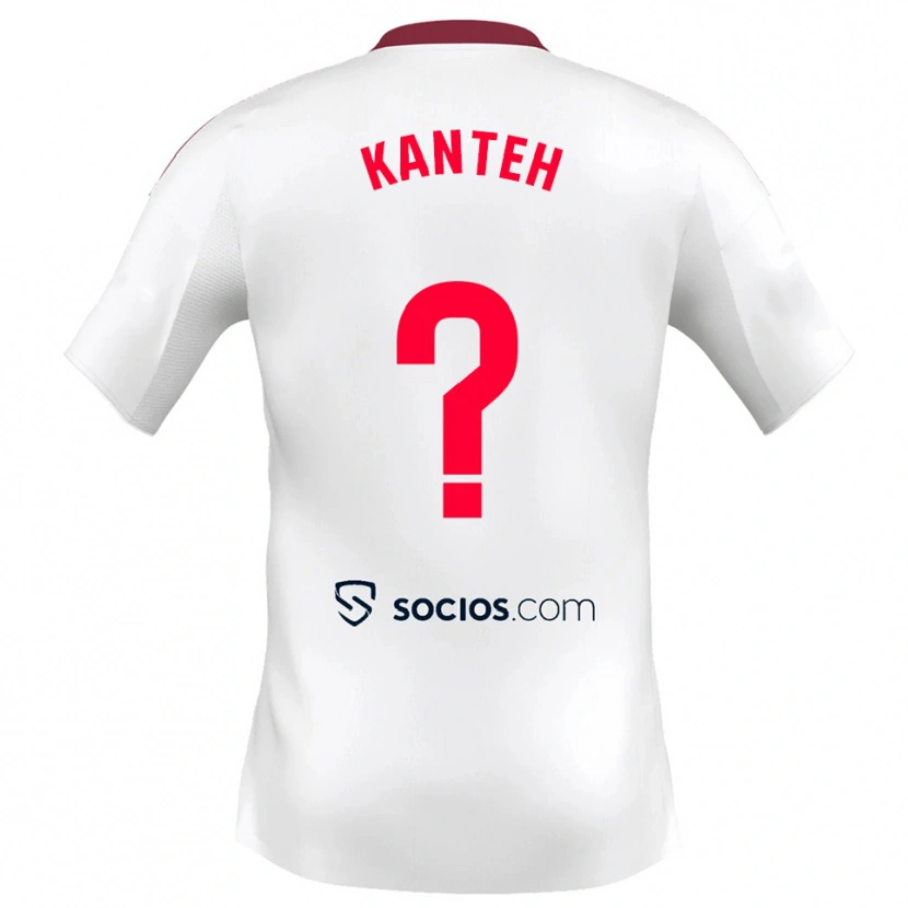 Danxen Women Fatou Kanteh #0 White Red Home Jersey 2025/26 T-Shirt
