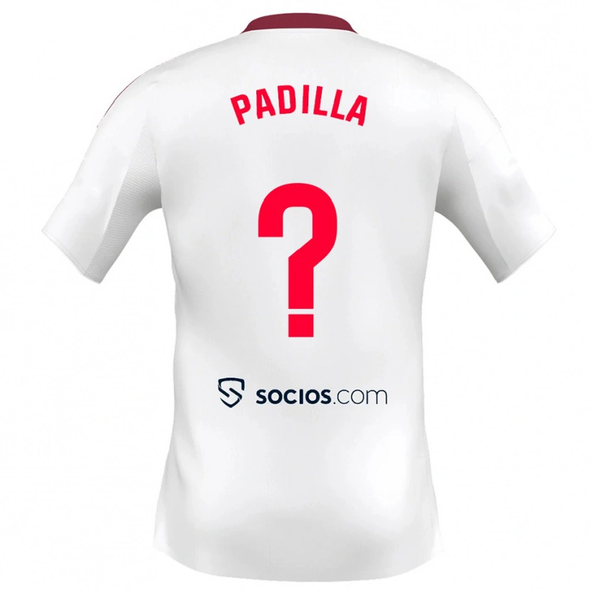 Danxen Women Natalia Padilla #0 White Red Home Jersey 2025/26 T-Shirt