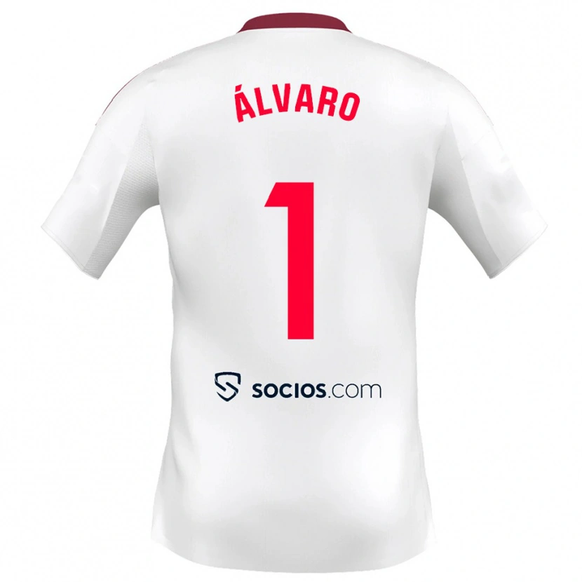 Danxen Women Álvaro Fernández #1 White Red Home Jersey 2025/26 T-Shirt