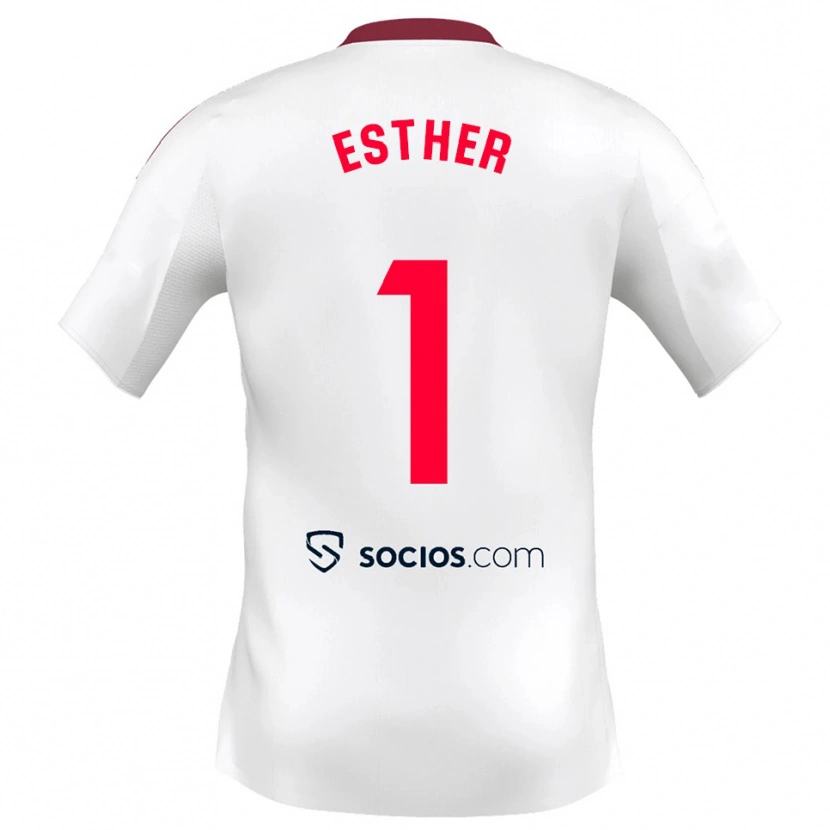 Danxen Women Esther Sullastres Ayuso #1 White Red Home Jersey 2025/26 T-Shirt