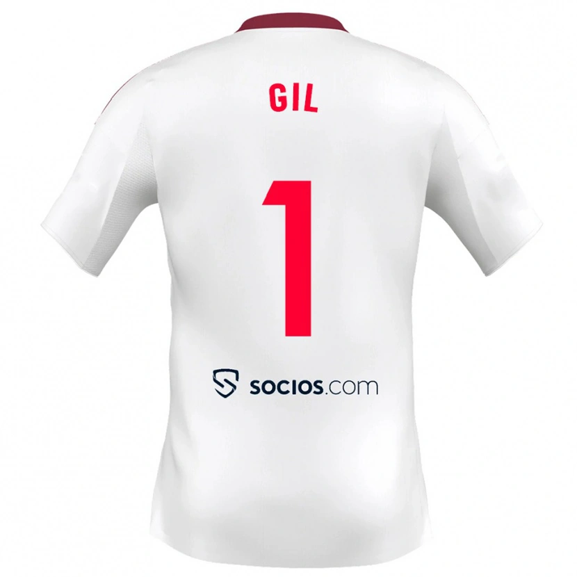 Danxen Women David Gil #1 White Red Home Jersey 2025/26 T-Shirt
