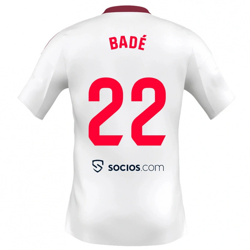 Danxen Women Loïc Badé #22 White Red Home Jersey 2025/26 T-Shirt