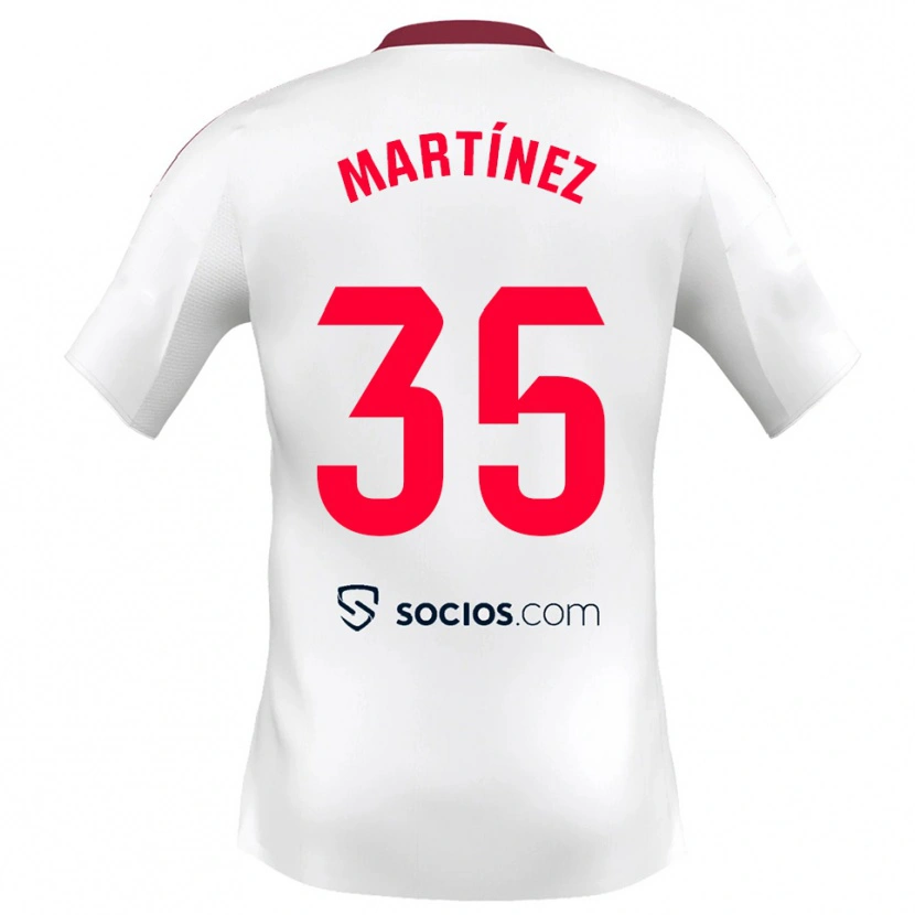 Danxen Women Ramón Martínez #35 White Red Home Jersey 2025/26 T-Shirt