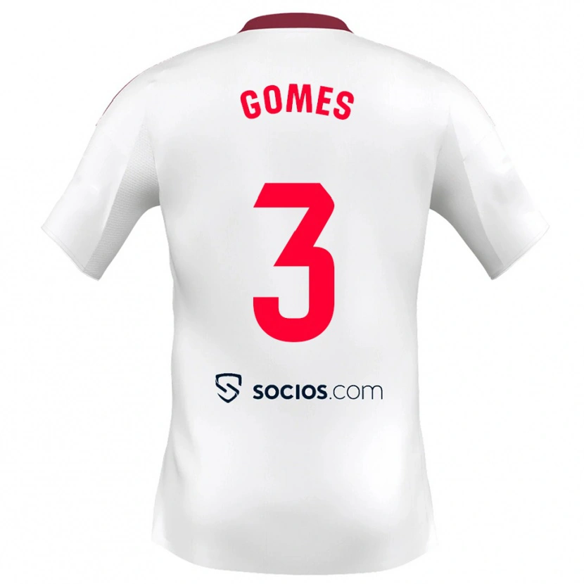Danxen Women Diana Gomes #3 White Red Home Jersey 2025/26 T-Shirt