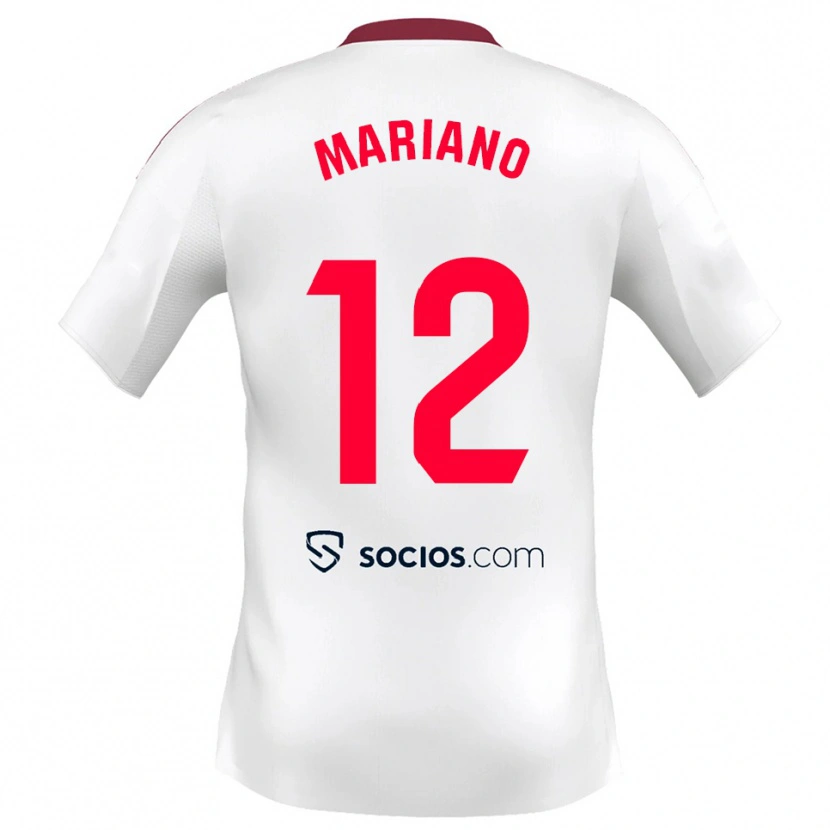 Danxen Women Mariano Diaz #12 White Red Home Jersey 2025/26 T-Shirt