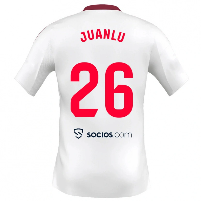 Danxen Women Juanlu Sánchez #26 White Red Home Jersey 2025/26 T-Shirt