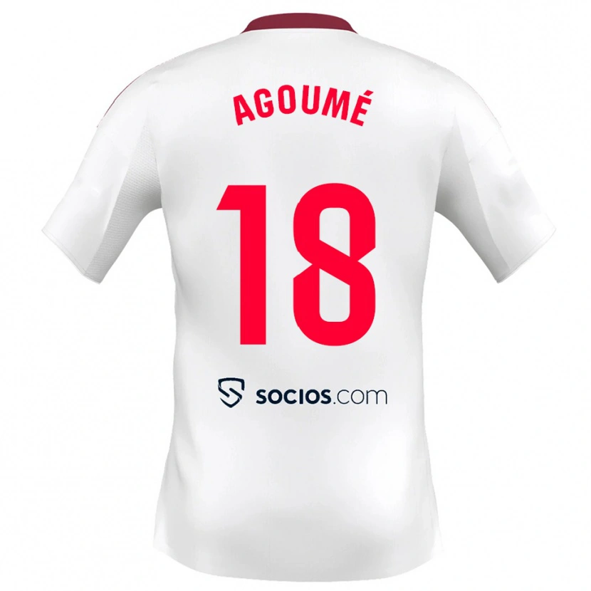Danxen Women Lucien Agoumé #18 White Red Home Jersey 2025/26 T-Shirt