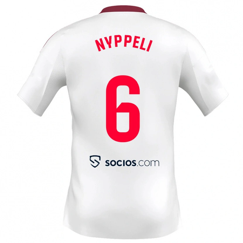Danxen Women Ramón Nyppeli #6 White Red Home Jersey 2025/26 T-Shirt