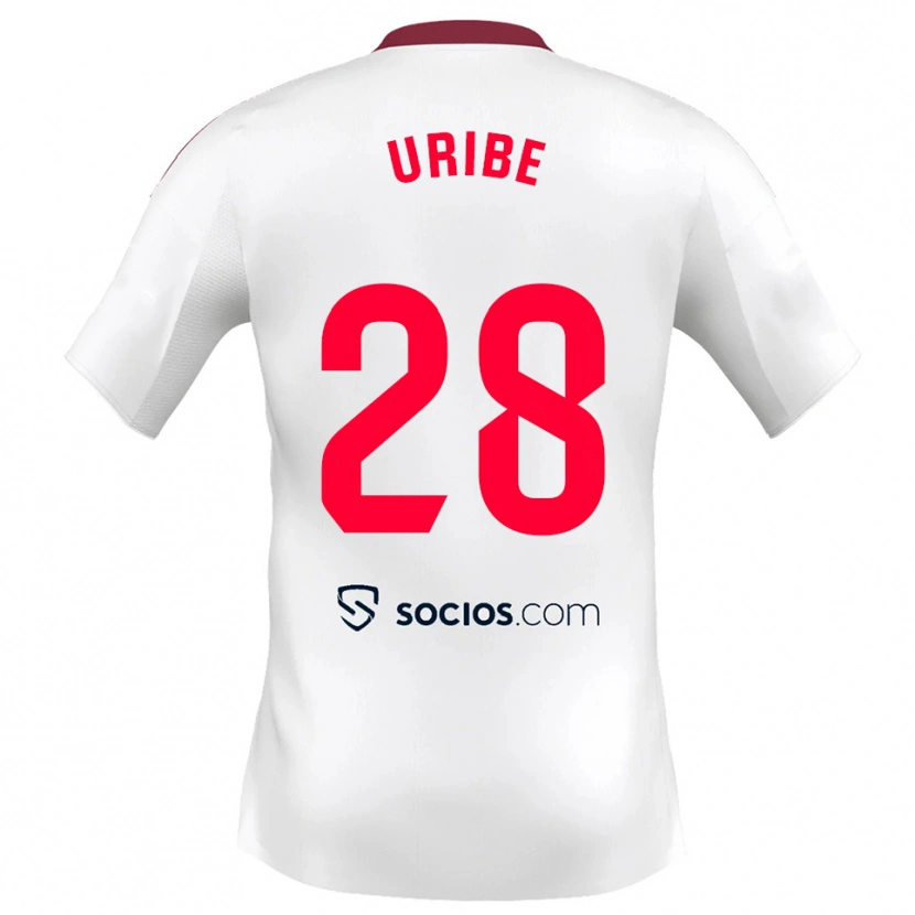 Danxen Women Raúl Uribe #28 White Red Home Jersey 2025/26 T-Shirt