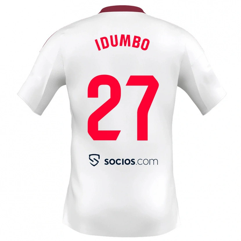 Danxen Women Stanis Idumbo #27 White Red Home Jersey 2025/26 T-Shirt