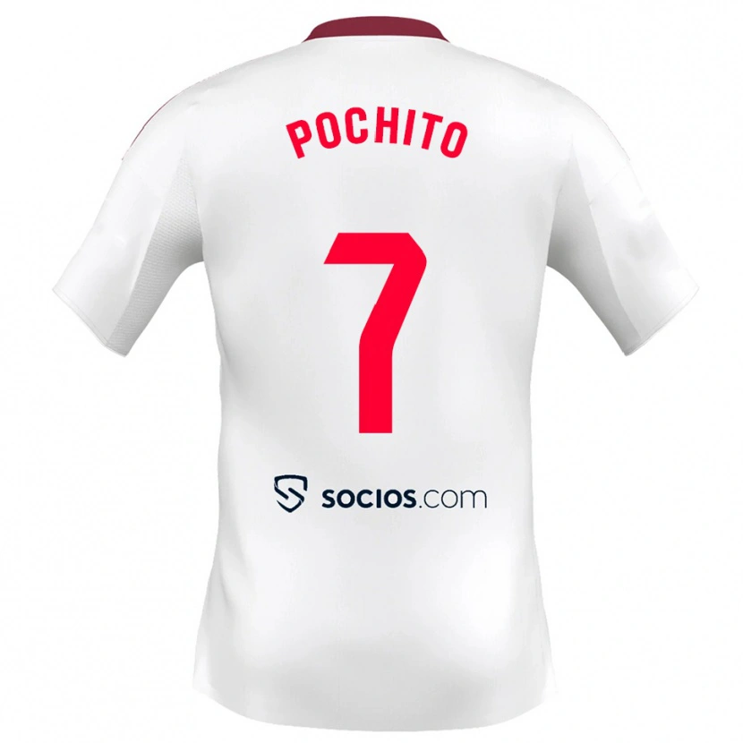 Danxen Women Pochito #7 White Red Home Jersey 2025/26 T-Shirt