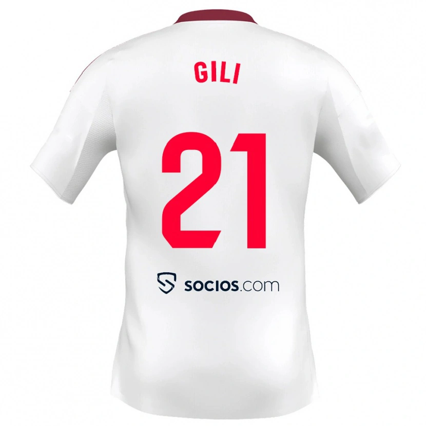 Danxen Women Gemma Gili #21 White Red Home Jersey 2025/26 T-Shirt
