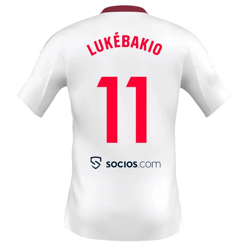 Danxen Women Dodi Lukébakio #11 White Red Home Jersey 2025/26 T-Shirt