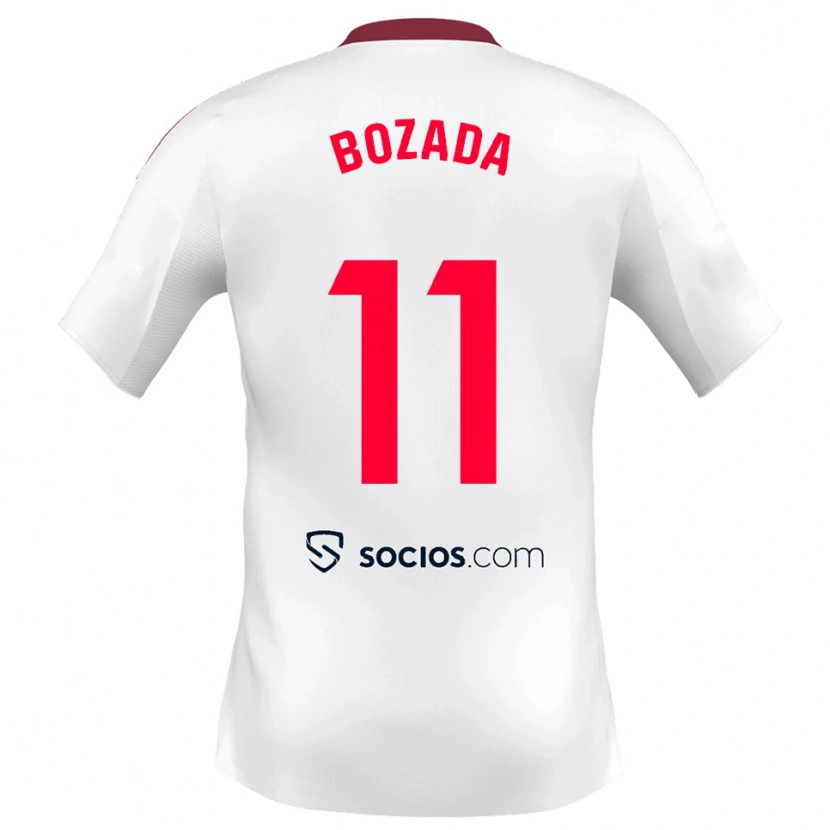 Danxen Women José Antonio Bozada #11 White Red Home Jersey 2025/26 T-Shirt