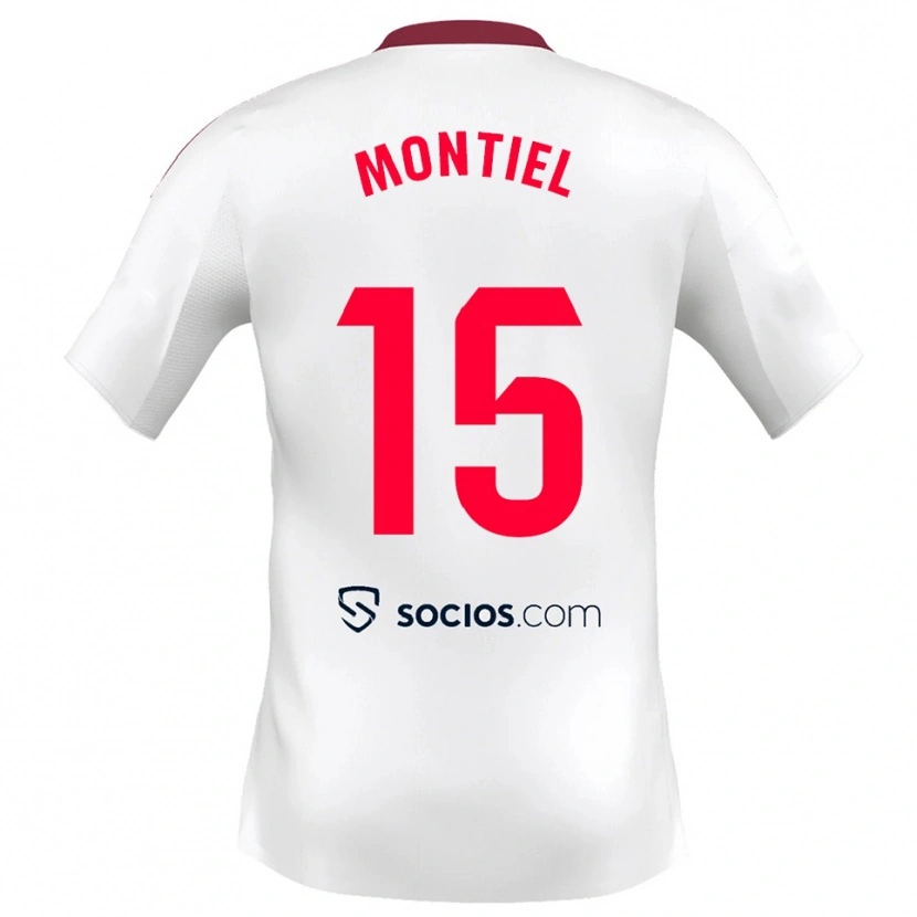 Danxen Women Gonzalo Montiel #15 White Red Home Jersey 2025/26 T-Shirt