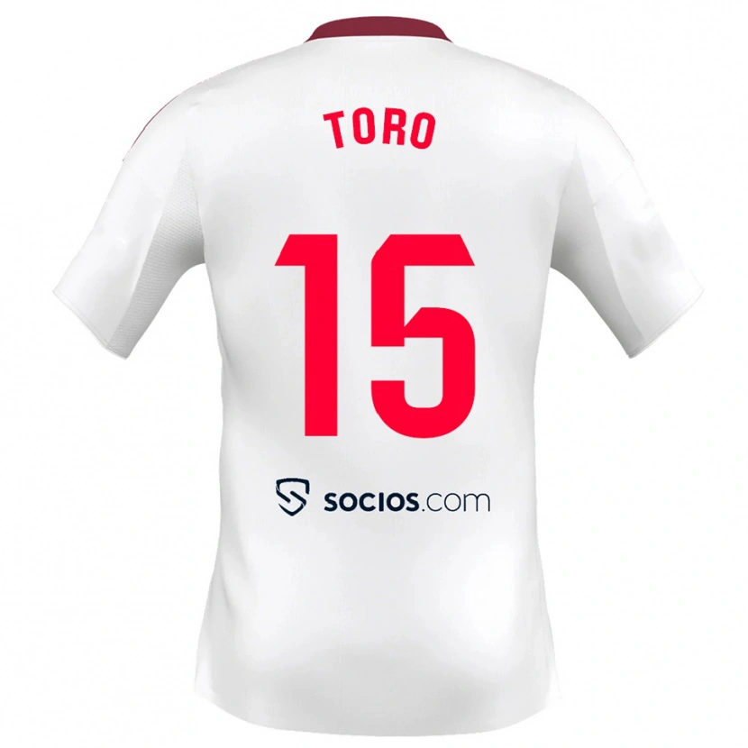 Danxen Women Juanan Toro #15 White Red Home Jersey 2025/26 T-Shirt