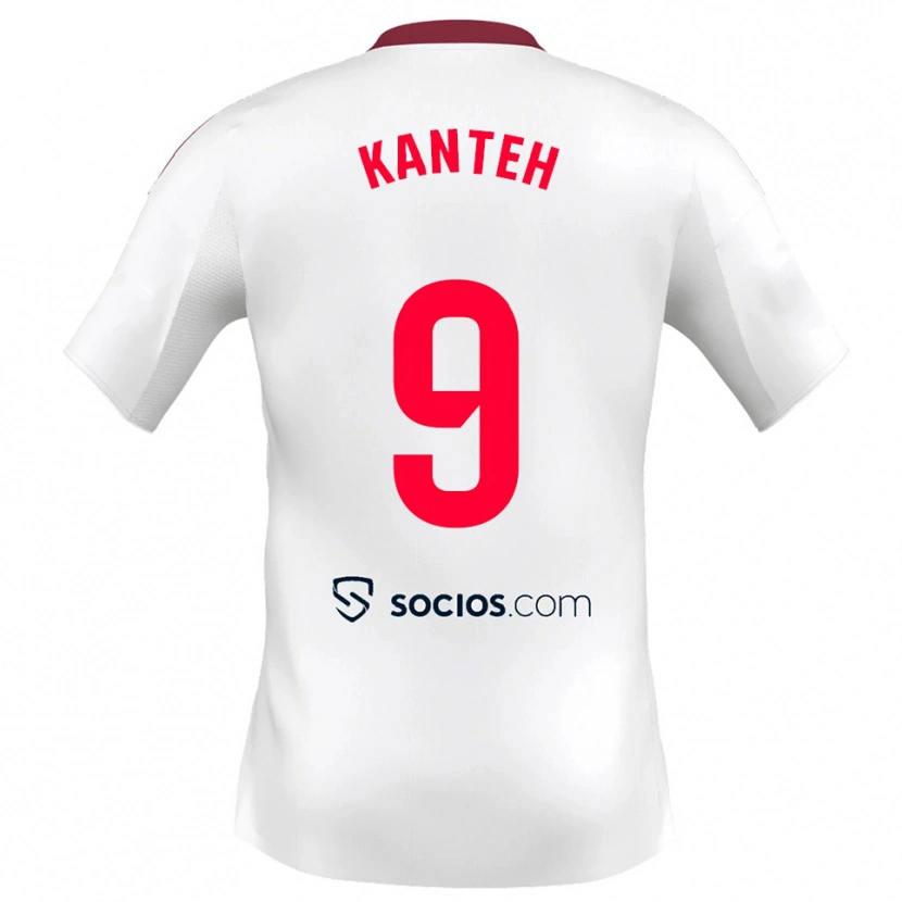 Danxen Women Fatoumata Kanteh I Cham #9 White Red Home Jersey 2025/26 T-Shirt