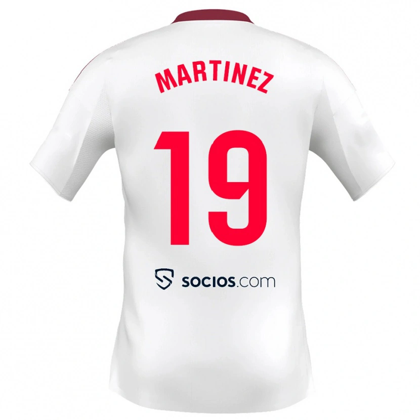 Danxen Women Gabri Martinez #19 White Red Home Jersey 2025/26 T-Shirt