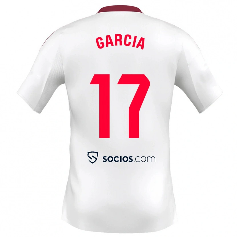 Danxen Women Débora García #17 White Red Home Jersey 2025/26 T-Shirt