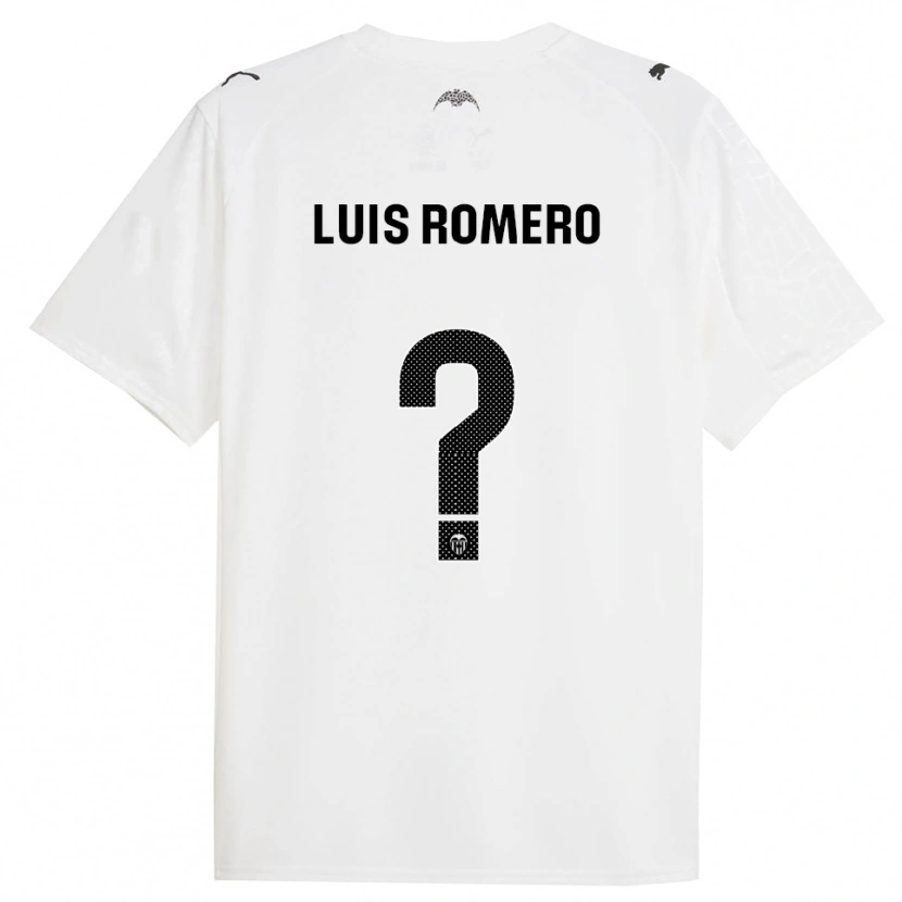 Danxen Women Luis Romero #0 White Black Home Jersey 2025/26 T-Shirt