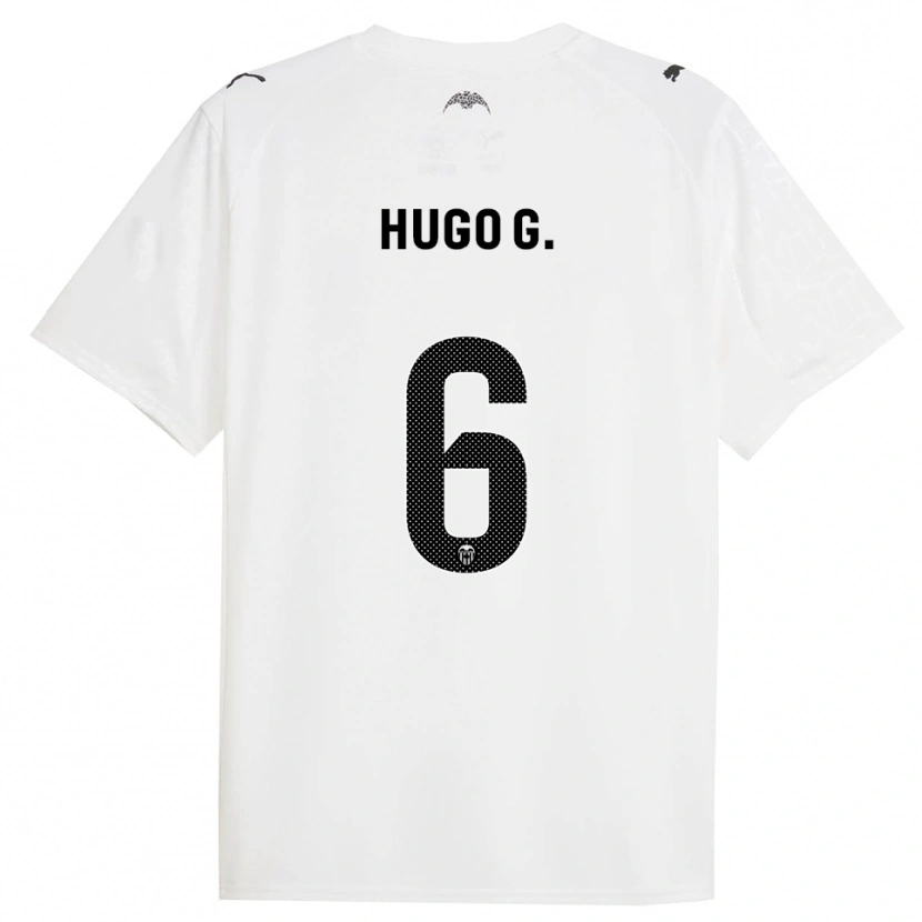 Danxen Women Hugo Guillamón #6 White Black Home Jersey 2025/26 T-Shirt