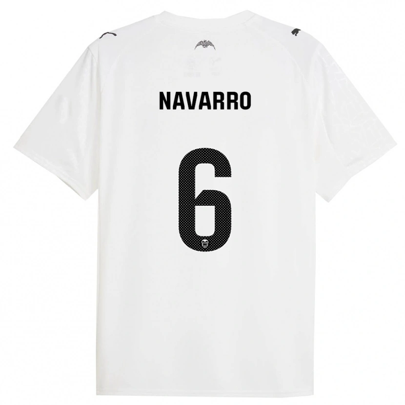 Danxen Women Javi Navarro #6 White Black Home Jersey 2025/26 T-Shirt