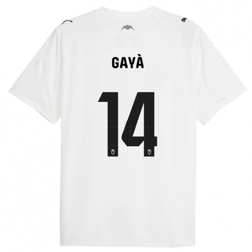 Danxen Women José Gayà #14 White Black Home Jersey 2025/26 T-Shirt
