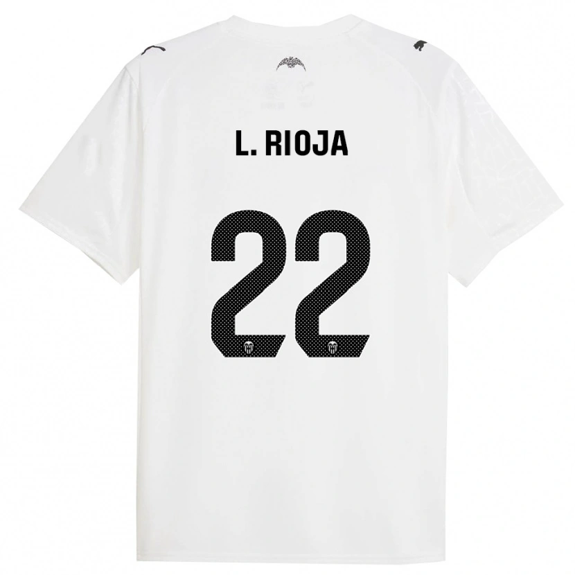 Danxen Women Luis Rioja #22 White Black Home Jersey 2025/26 T-Shirt