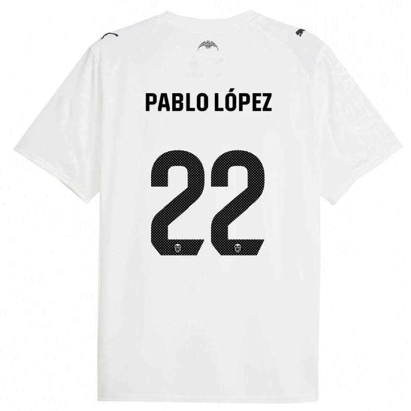 Danxen Women Pablo López #22 White Black Home Jersey 2025/26 T-Shirt