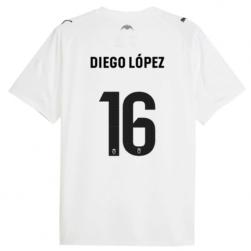 Danxen Women Diego López #16 White Black Home Jersey 2025/26 T-Shirt