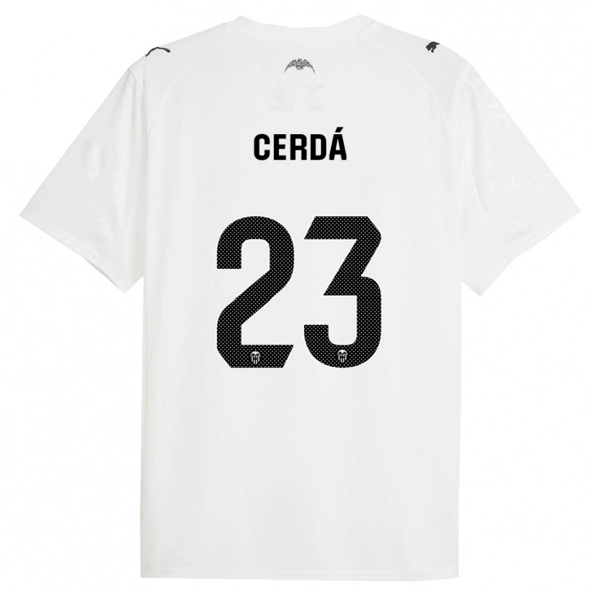 Danxen Women Alex Cerdá #23 White Black Home Jersey 2025/26 T-Shirt