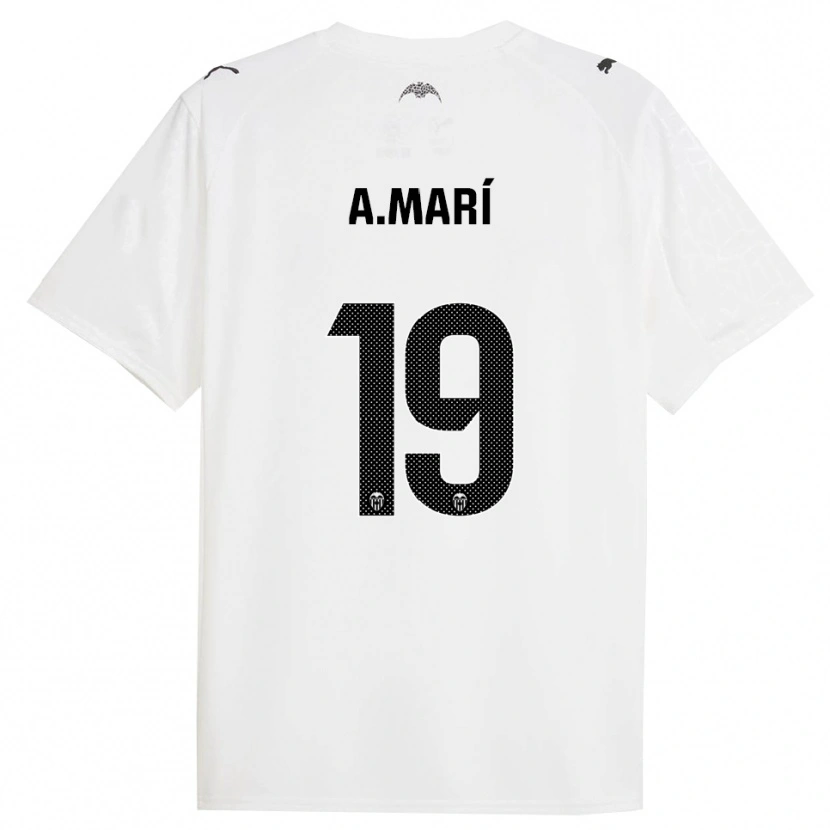 Danxen Women Alberto Marí #19 White Black Home Jersey 2025/26 T-Shirt