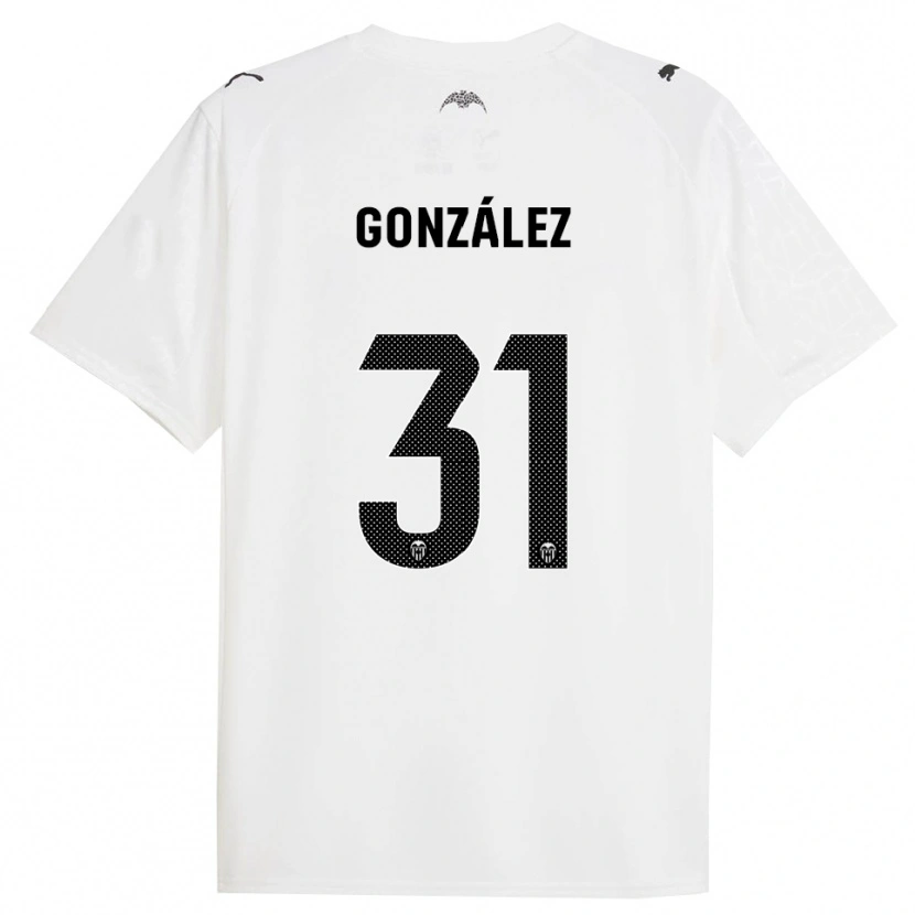 Danxen Women Mario González #31 White Black Home Jersey 2025/26 T-Shirt