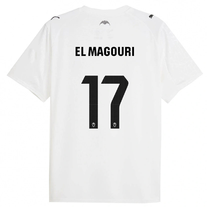 Danxen Women Anas El Magouri #17 White Black Home Jersey 2025/26 T-Shirt