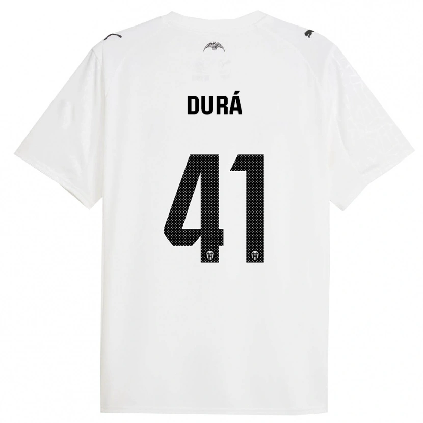 Danxen Women Jaume Durá #41 White Black Home Jersey 2025/26 T-Shirt