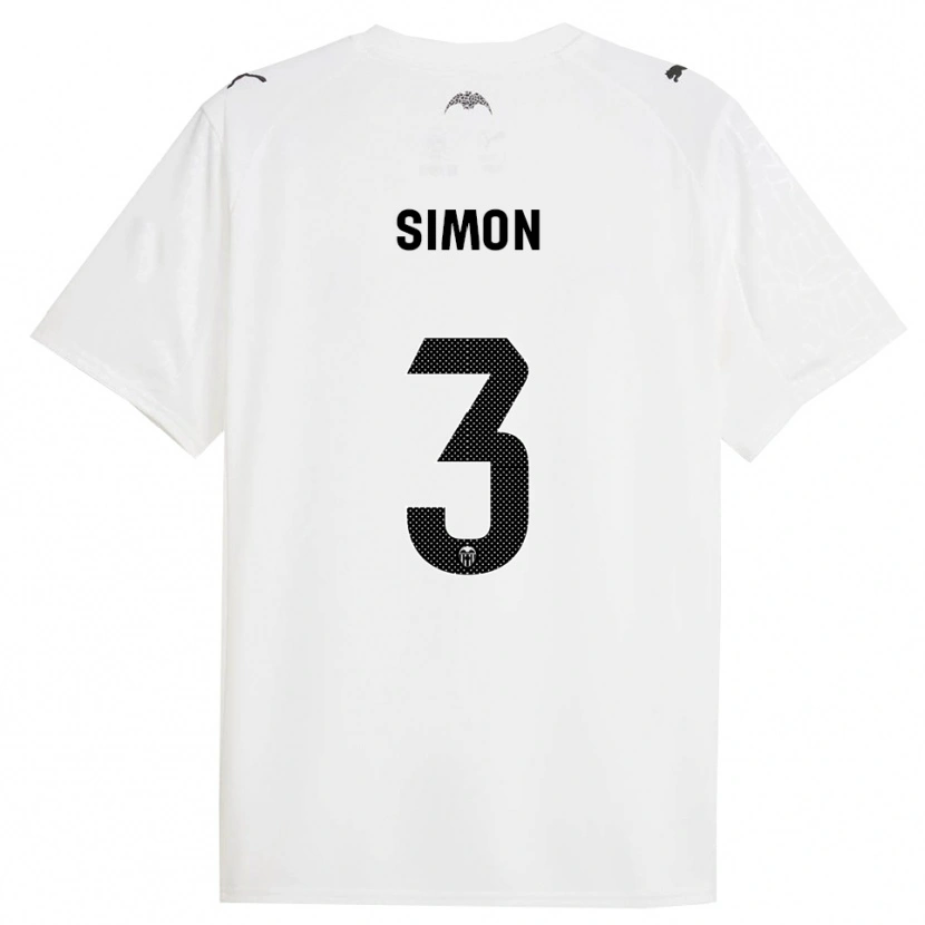 Danxen Women Bénédicte Simon #3 White Black Home Jersey 2025/26 T-Shirt