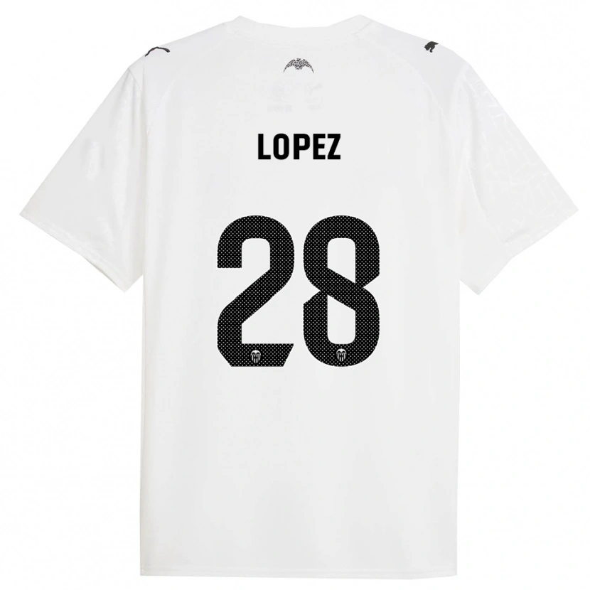 Danxen Women Saray Lopez #28 White Black Home Jersey 2025/26 T-Shirt