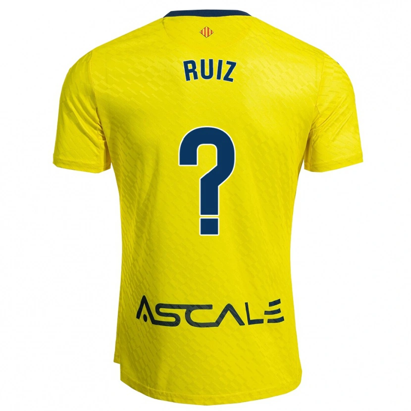 Danxen Women Álex Ruiz #0 Yellow Navy Home Jersey 2025/26 T-Shirt