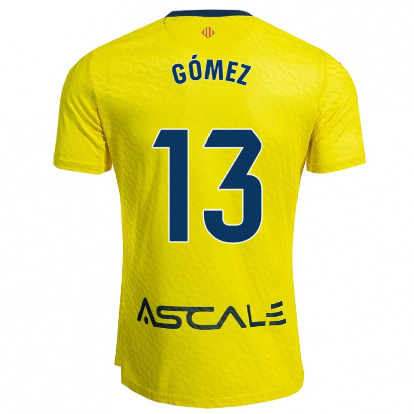 Danxen Women Rubén Gómez #13 Yellow Navy Home Jersey 2025/26 T-Shirt