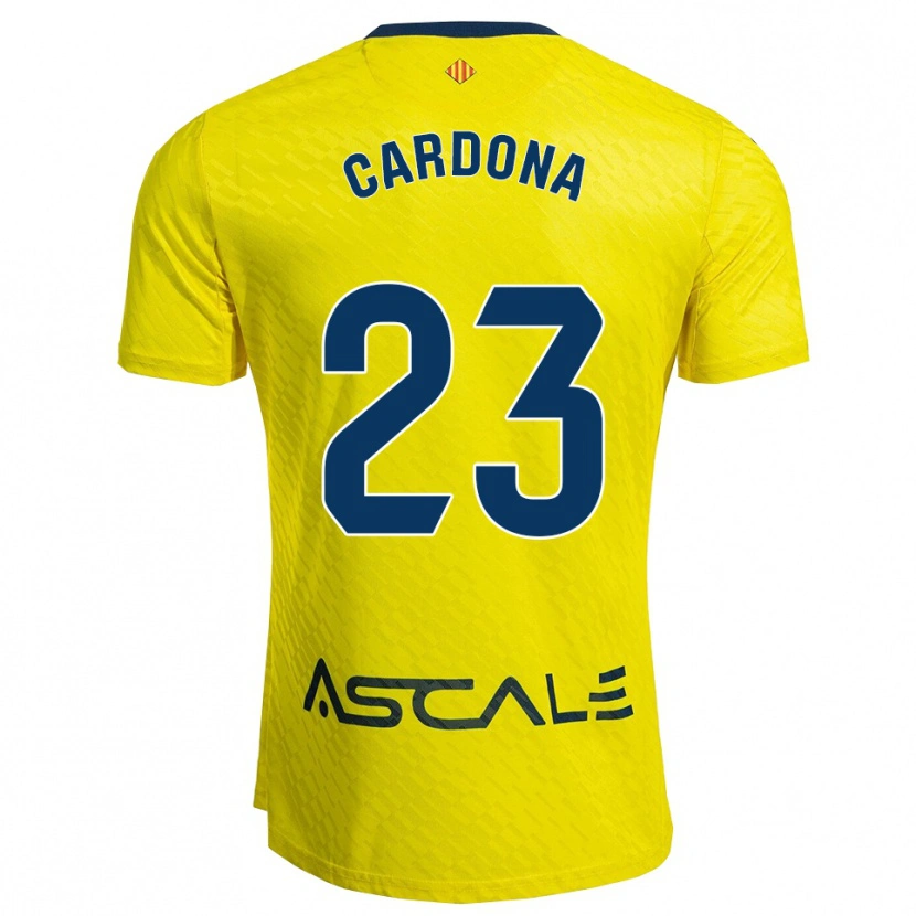 Danxen Women Sergi Cardona #23 Yellow Navy Home Jersey 2025/26 T-Shirt