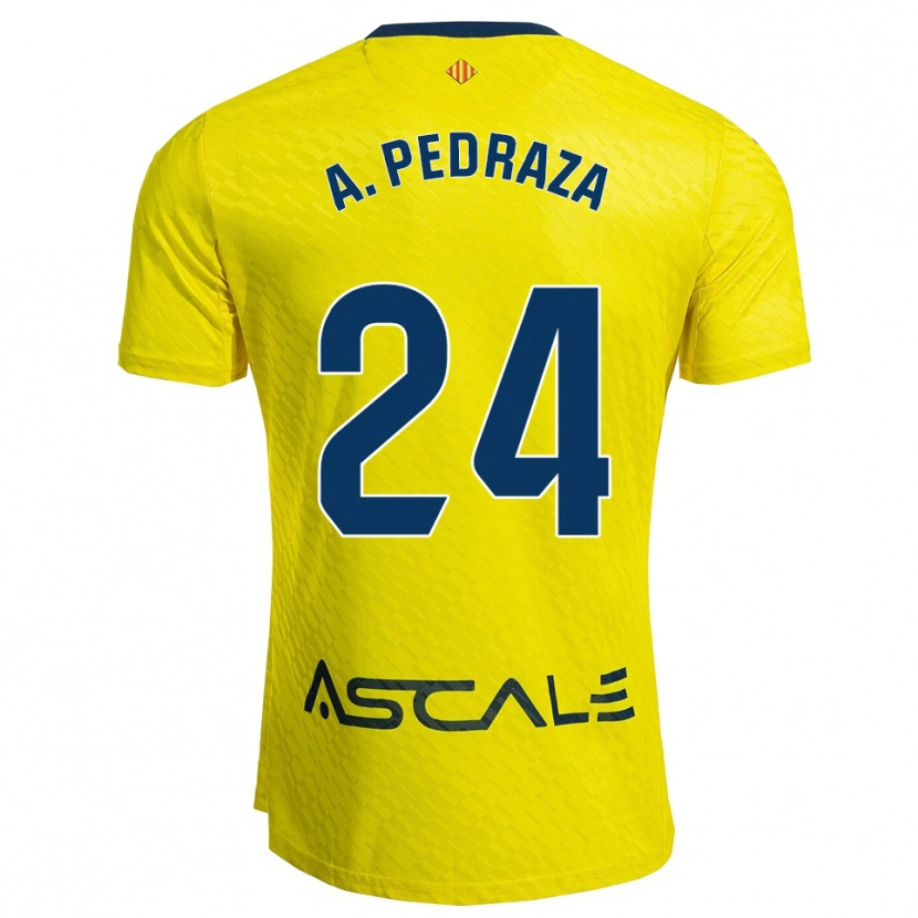 Danxen Women Alfonso Pedraza #24 Yellow Navy Home Jersey 2025/26 T-Shirt