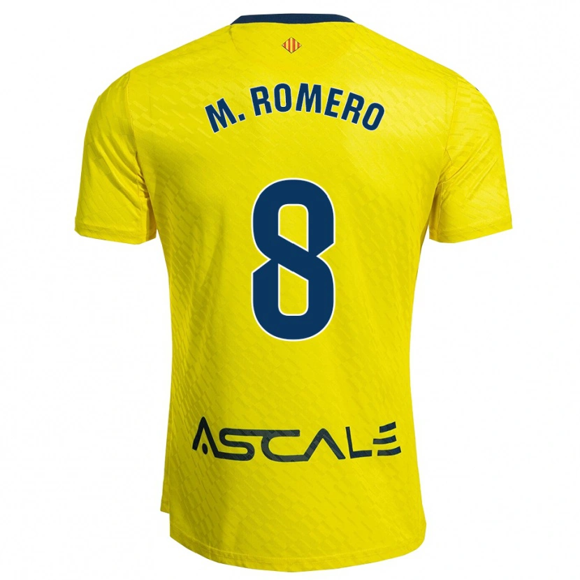 Danxen Women María Romero Catalan #8 Yellow Navy Home Jersey 2025/26 T-Shirt